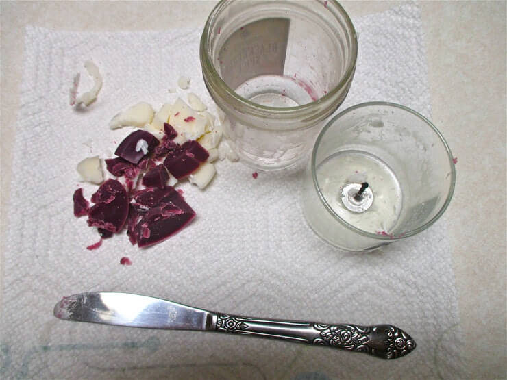 bersihkan wadah bekas lilin aromaterapi serbaguna