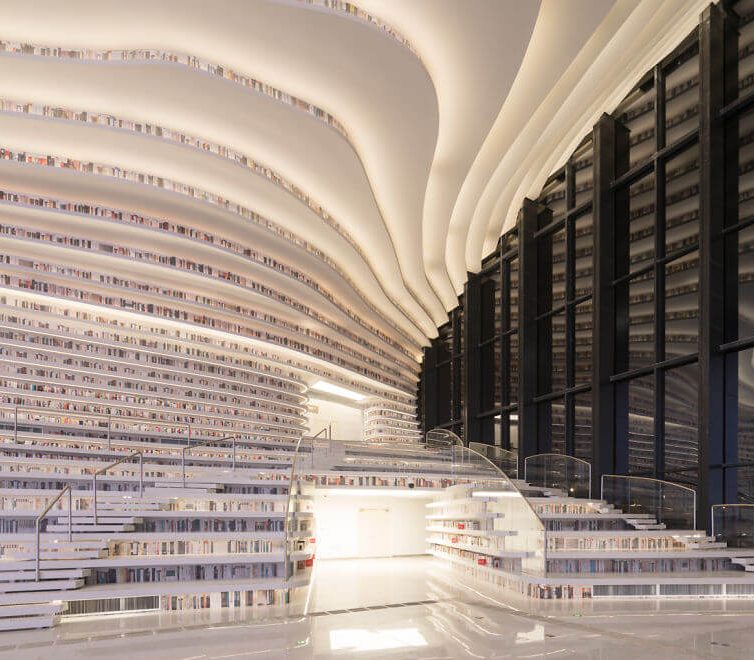 China Membuka Binhai Public Library, Perpustakaan Terkeren di Dunia