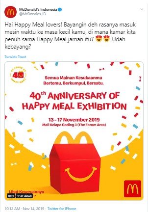 Museum Koleksi Mainan McDonald’s Dibuka di Mall Artha Gading