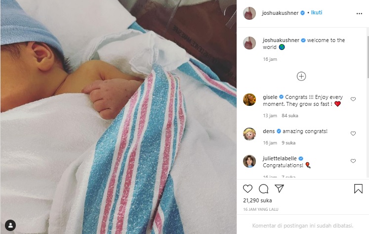 Karlie Kloss dan Joshua Kushner Sambut Kelahiran Anak Pertama