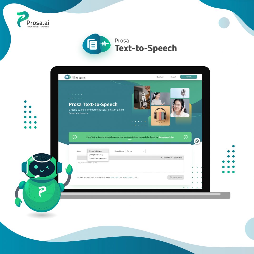 Prosa.ai Meluncurkan Produk Text-to-Speech Berbasis SaaS untuk Pangsa Pasar B2C