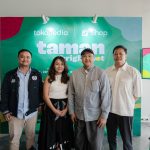 Taman Brightspot 2024 – (dari kiri ke kanan) Guruh PT MRT, Hilda Kitti Tokopedia, Anton Wirjono Brightspot, Tito Solagratia Urban Forest